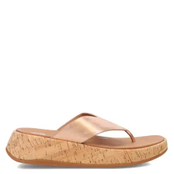 FitFlop Sandals|Women's , F-Mode Flatform Toe Post Sandal Rose Gold