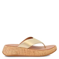 FitFlop Sandals|Women's , F-Mode Flatform Toe Post Sandal Platinum