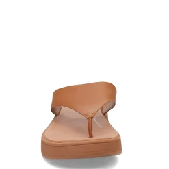 FitFlop Wedges|Women's , F-Mode Flatform Toe-Post Sandal Light Tan