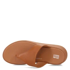 FitFlop Wedges|Women's , F-Mode Flatform Toe-Post Sandal Light Tan