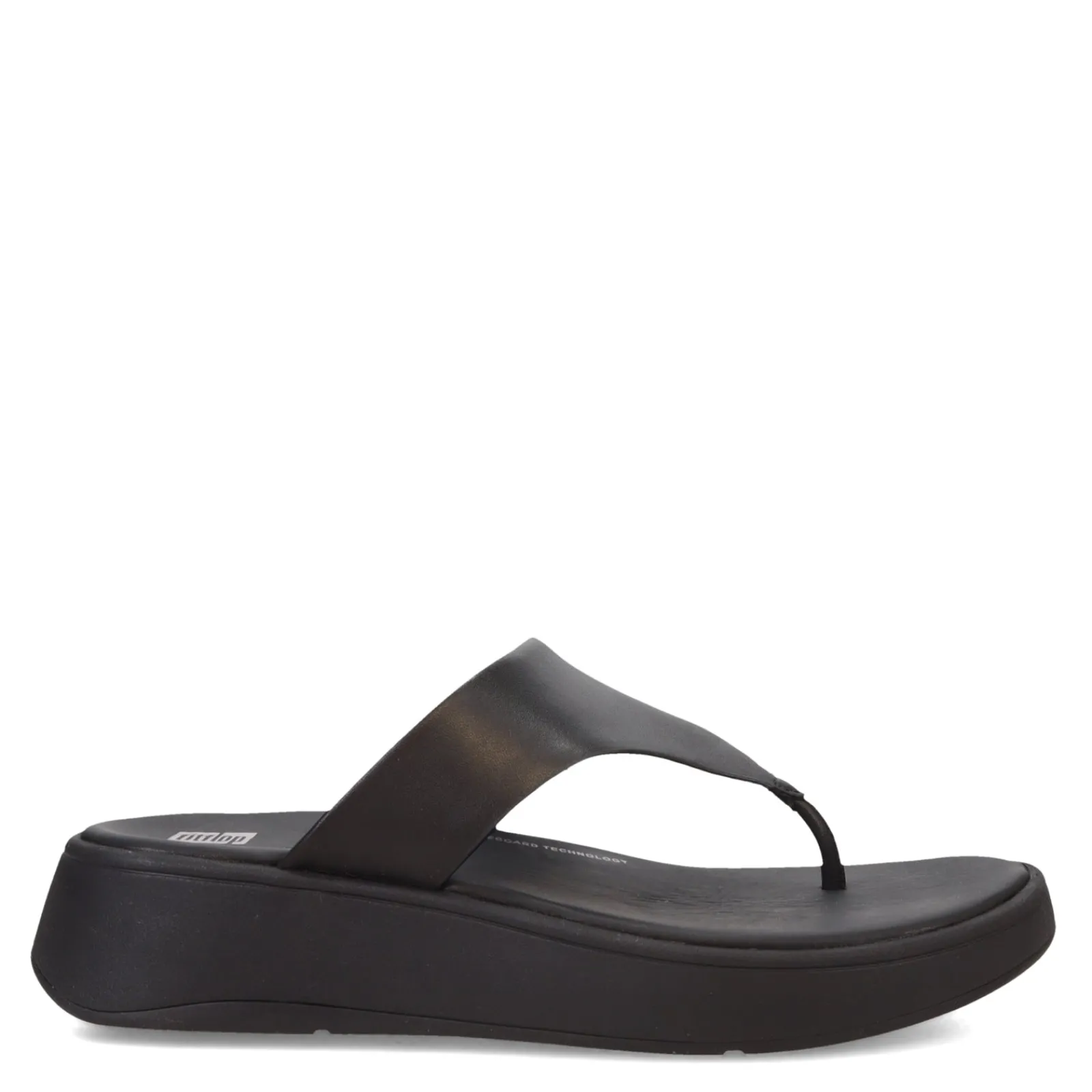 FitFlop Wedges|Women's , F-Mode Flatform Toe-Post Sandal Black