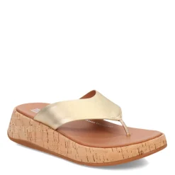 FitFlop Wedges|Women's , F-Mode Flatform Toe Post Sandal Platinum