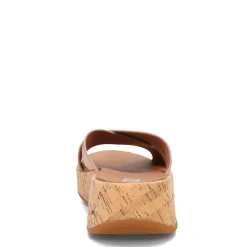 FitFlop Wedges|Women's , F-Mode Flatform Cross Slide Rose Gold