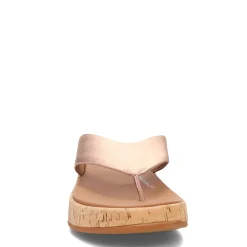 FitFlop Wedges|Women's , F-Mode Flatform Toe Post Sandal Rose Gold