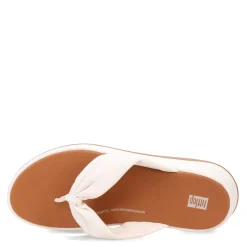 FitFlop Sandals|Women's , F-Mode Leather-Twist Toe-Post Sandal Urban White