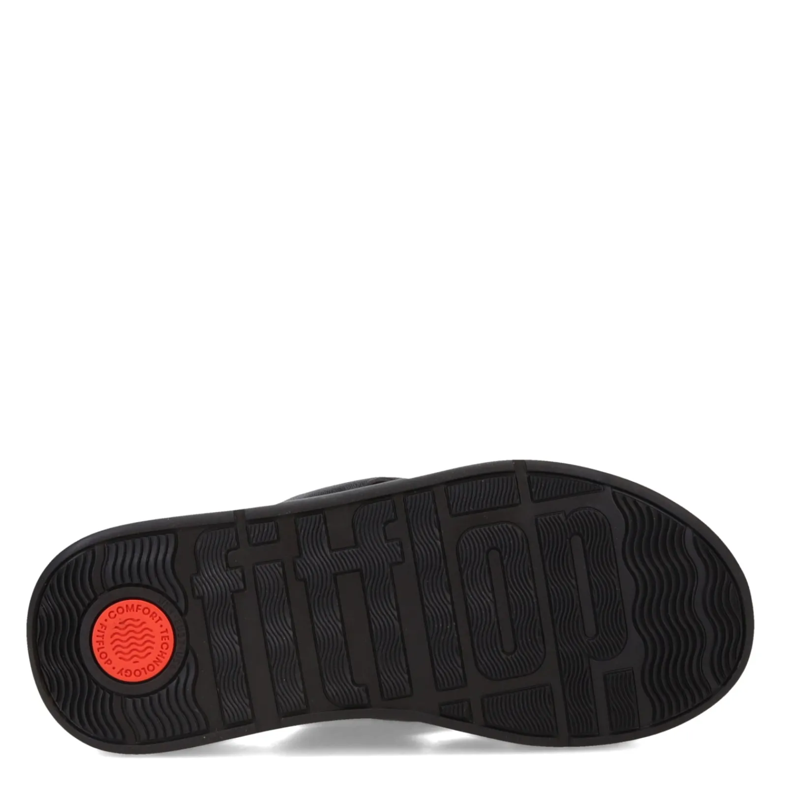 FitFlop Sandals|Women's , F-Mode Leather-Twist Toe-Post Sandal Black