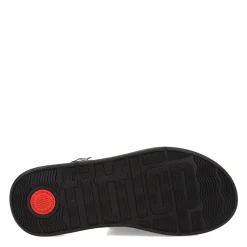 FitFlop Sandals|Women's , F-Mode Leather Flatform Back-Strap Sandal Black