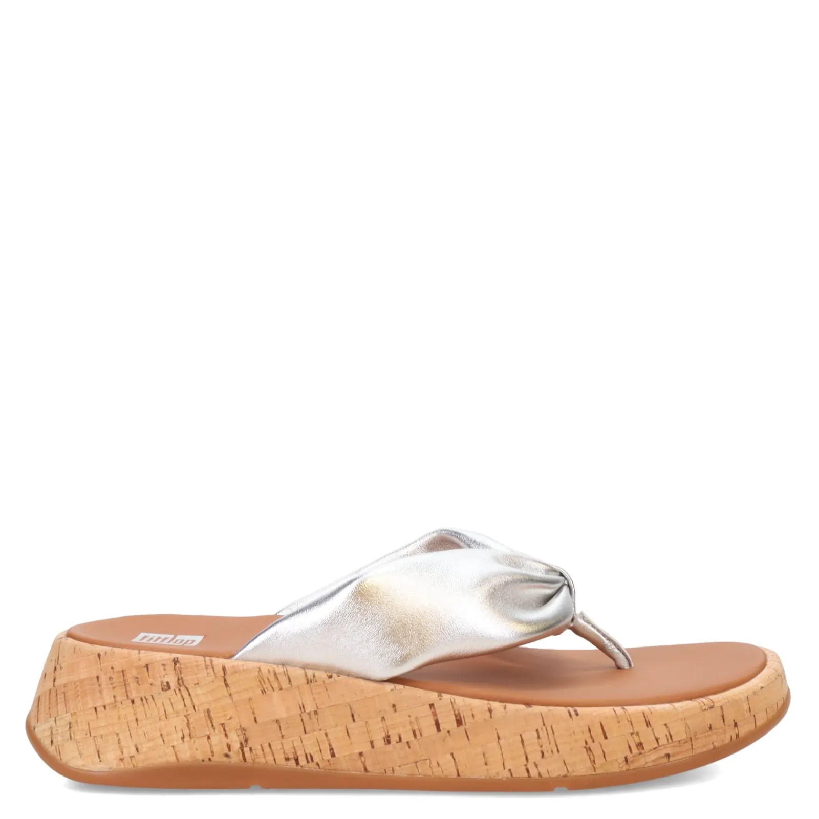 FitFlop Sandals|Women's , F-Mode Twist Flatform Thong Sandal Silver
