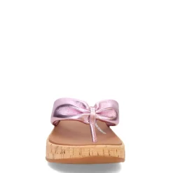 FitFlop Sandals|Women's , F-Mode Twist Flatform Thong Sandal Metallic Wild Lilac