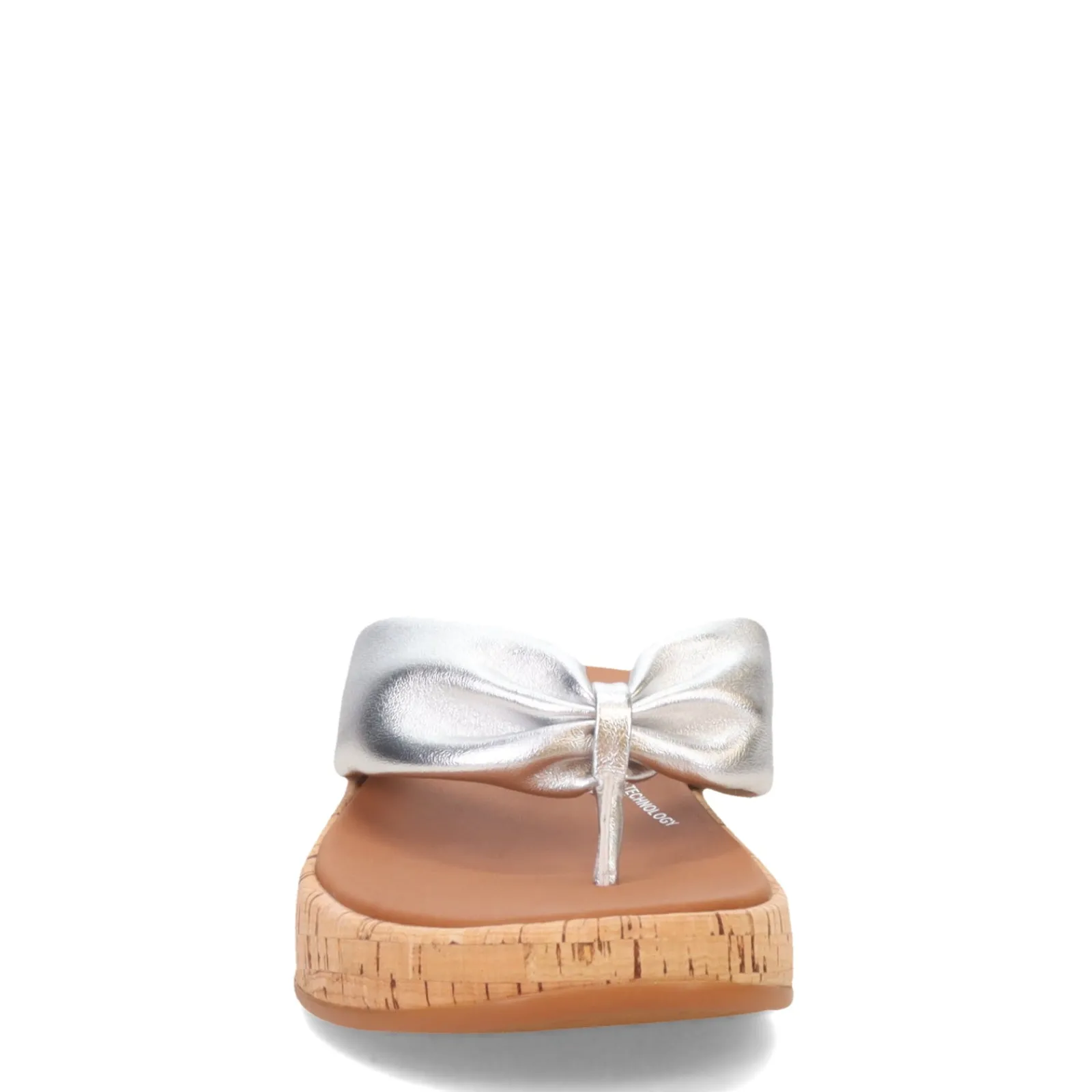 FitFlop Wedges|Women's , F-Mode Twist Flatform Thong Sandal Silver