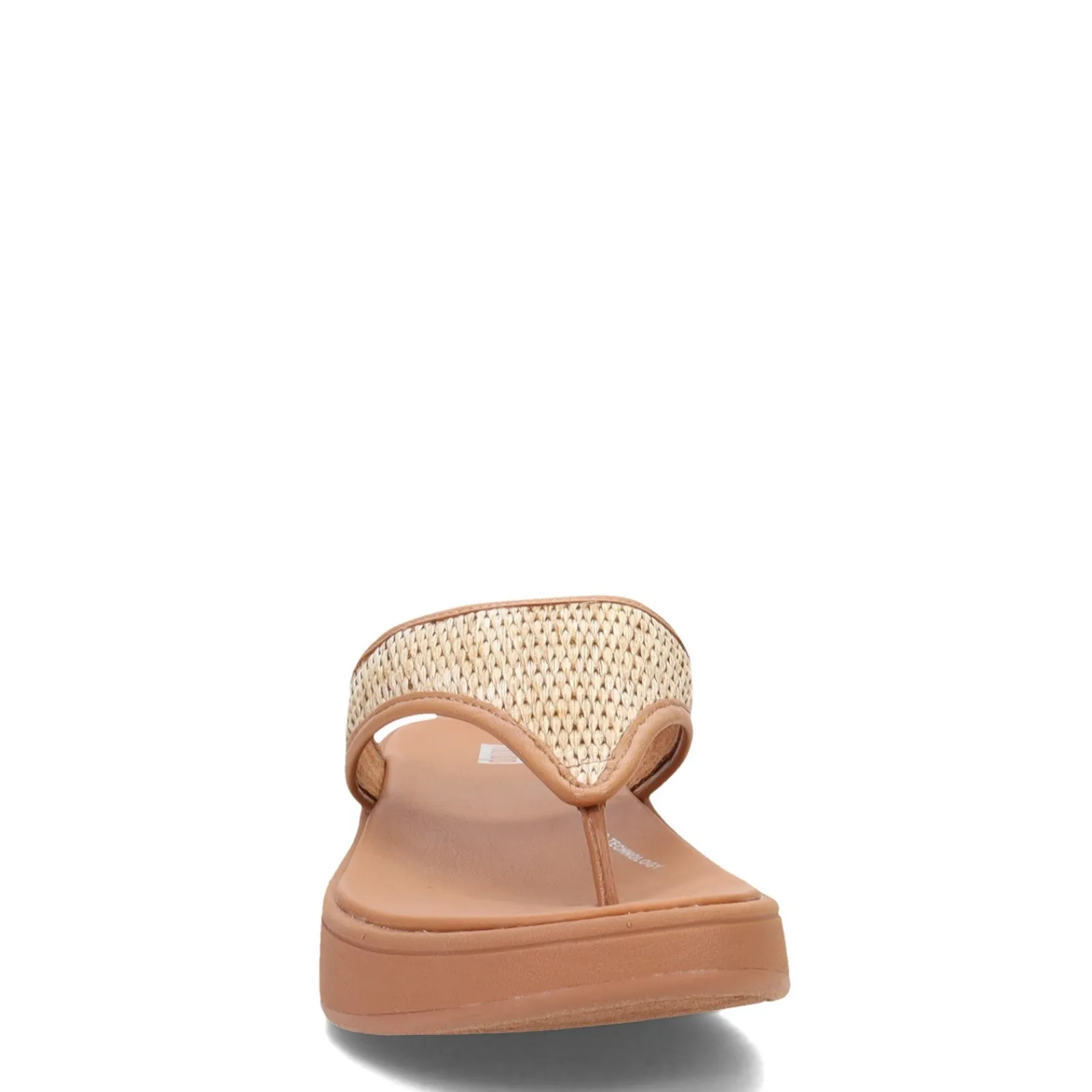 FitFlop Sandals|Women's , F-Mode Woven Flatform Toe Post Sandal Tan