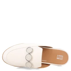 FitFlop Slip-On Shoes|Women's , Gracie Beaded Circle Mule Urban White