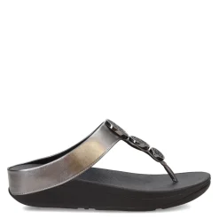 FitFlop Sandals|Women's , HALO Bead-Circle Toe-Post Sandal Pewter