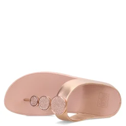 FitFlop Sandals|Women's , HALO Bead-Circle Toe-Post Sandal Rose Gold