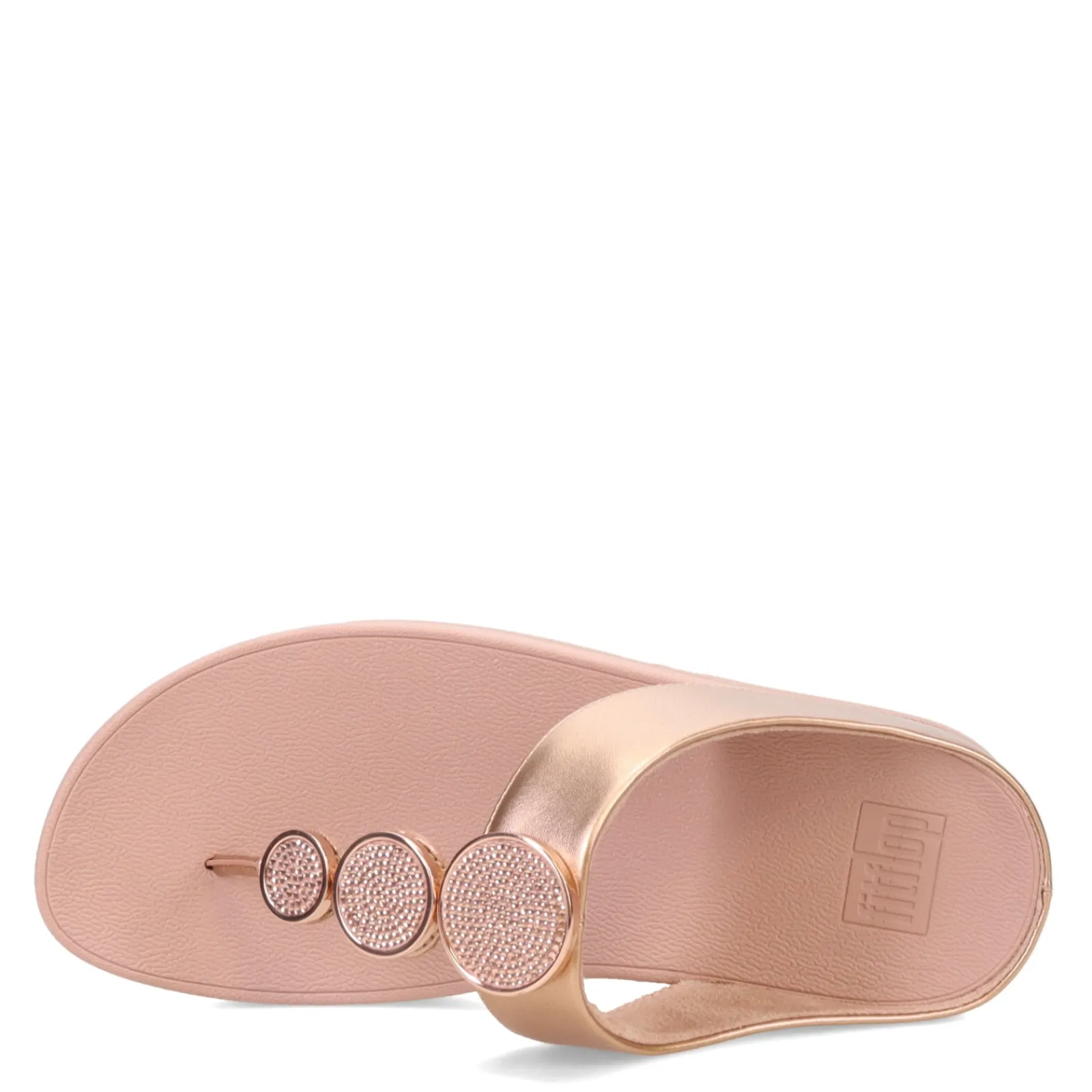FitFlop Sandals|Women's , HALO Bead-Circle Toe-Post Sandal Rose Gold
