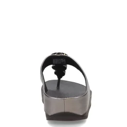 FitFlop Wedges|Women's , HALO Bead-Circle Toe-Post Sandal Pewter