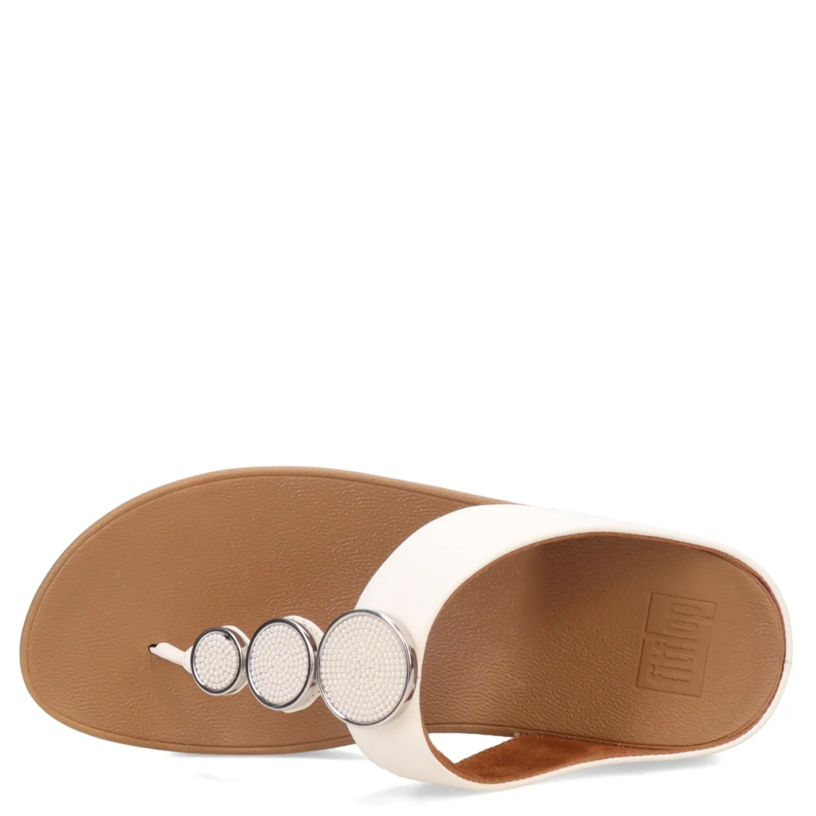 FitFlop Sandals|Women's , Halo Beaded Circle Toe-Post Sandal Urban White