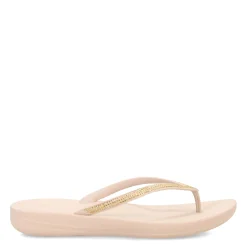FitFlop Sandals|Women's , iQushion Sparkle Flip-Flop Beige