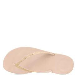 FitFlop Sandals|Women's , iQushion Sparkle Flip-Flop Beige