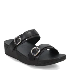 FitFlop Sandals|Women's , Lulu Adjustable Buckle Slide Sandal Black