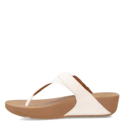 FitFlop Wedges|Women's , Lulu Adjustable Thong Sandal Urban White