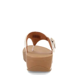 FitFlop Wedges|Women's , Lulu Adjustable Thong Sandal Urban White