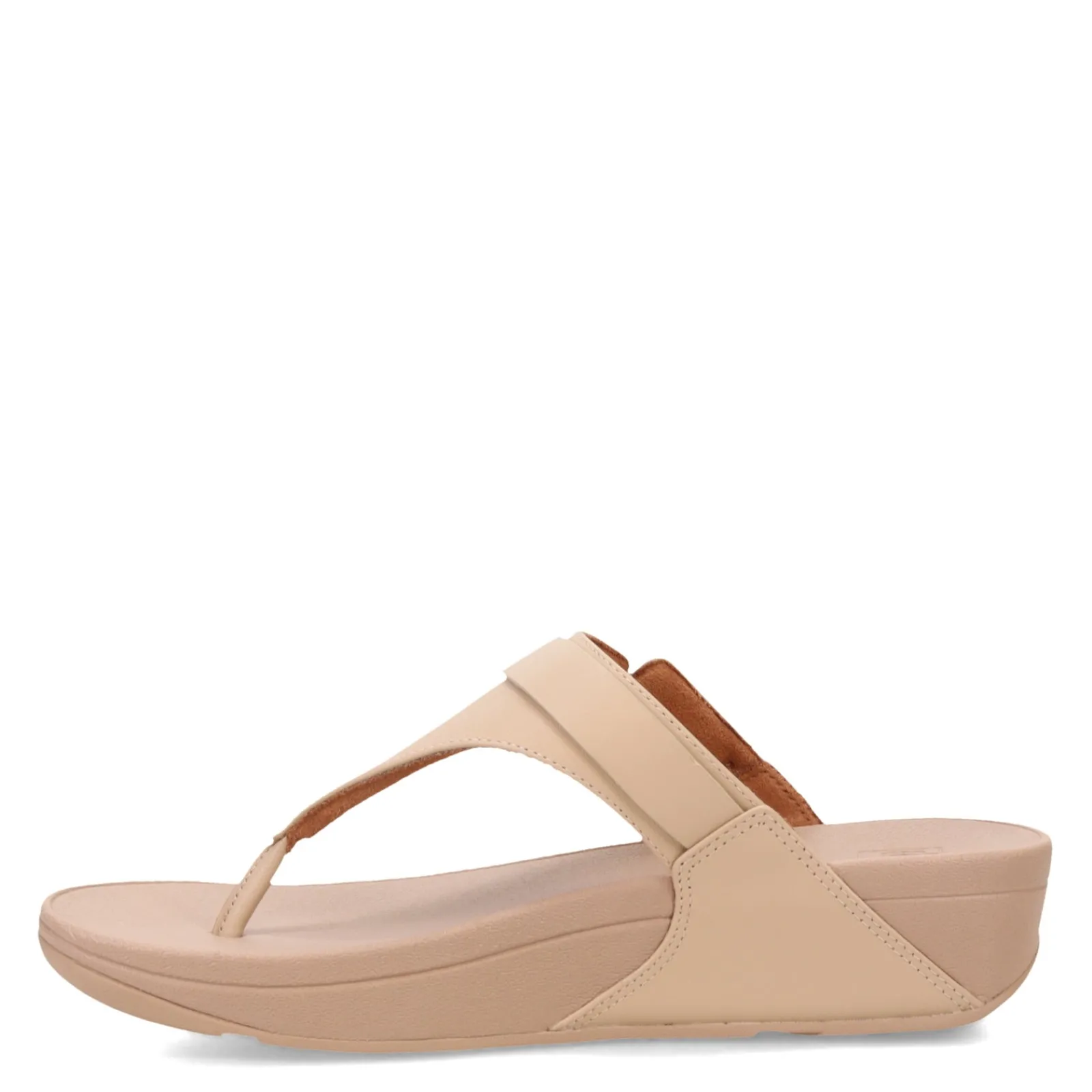 FitFlop Wedges|Women's , Lulu Adjustable Thong Sandal Latte Beige