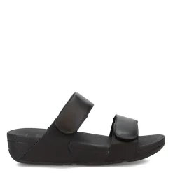 FitFlop Wedges|Women's , Lulu Adjustable Strap Slide Sandal Black