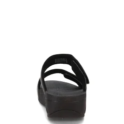 FitFlop Wedges|Women's , Lulu Adjustable Strap Slide Sandal Black