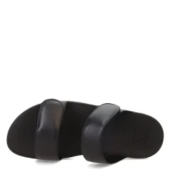 FitFlop Wedges|Women's , Lulu Adjustable Strap Slide Sandal Black