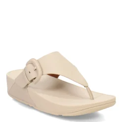 FitFlop Sandals|Women's , Lulu Covered Buckle Thong Sandal Beige