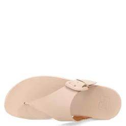 FitFlop Sandals|Women's , Lulu Covered Buckle Thong Sandal Beige