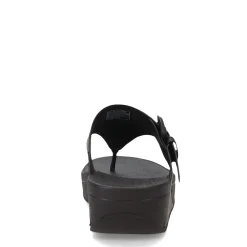 FitFlop Sandals|Women's , Lulu Covered Buckle Thong Sandal Black