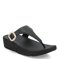 FitFlop Sandals|Women's , Lulu Crystal Buckle Thong Sandal Black
