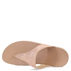 FitFlop Sandals|Women's , Lulu Crystal Thong Sandal Latte Beige