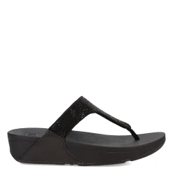 FitFlop Sandals|Women's , Lulu Crystal Thong Sandal Black