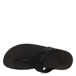 FitFlop Sandals|Women's , Lulu Crystal Thong Sandal Black