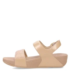 FitFlop Wedges|Women's , Lulu Crystal Backstrap Sandal Latte Beige