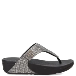 FitFlop Sandals|Women's , Lulu Glitter Thong Sandal Silver