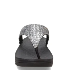FitFlop Sandals|Women's , Lulu Glitter Thong Sandal Silver