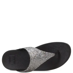 FitFlop Sandals|Women's , Lulu Glitter Thong Sandal Silver