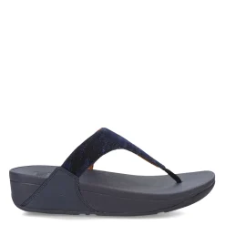 FitFlop Sandals|Women's , Lulu Glitz Thong Sandal Midnight Navy