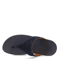 FitFlop Sandals|Women's , Lulu Glitz Thong Sandal Midnight Navy
