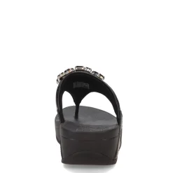 FitFlop Wedges|Women's , Lulu Jewel Thong Sandal Black
