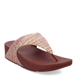 FitFlop Sandals|Women's , Lulu Shimmerweave Thong Sandal Brown