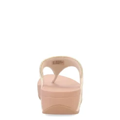 FitFlop Sandals|Women's , Lulu Shimmerweave Thong Sandal Beige