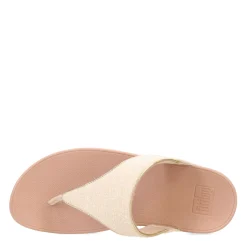 FitFlop Sandals|Women's , Lulu Shimmerweave Thong Sandal Beige