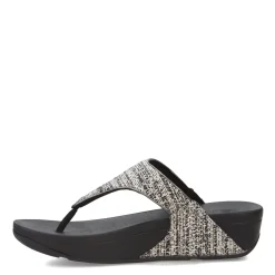 FitFlop Sandals|Women's , Lulu Shimmerweave Thong Sandal Black