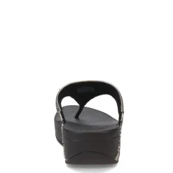 FitFlop Sandals|Women's , Lulu Shimmerweave Thong Sandal Black