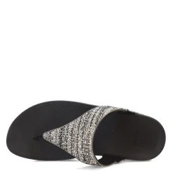 FitFlop Sandals|Women's , Lulu Shimmerweave Thong Sandal Black